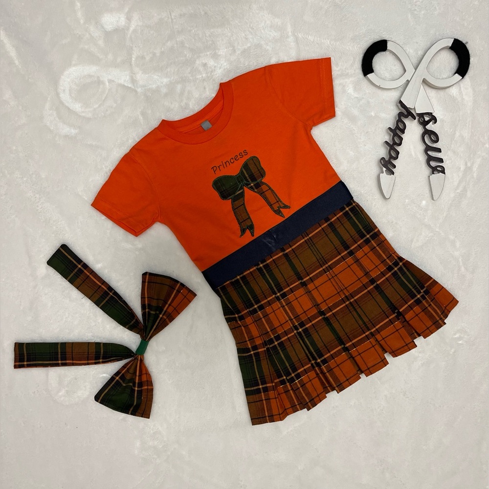 Kids pleated shirt dress